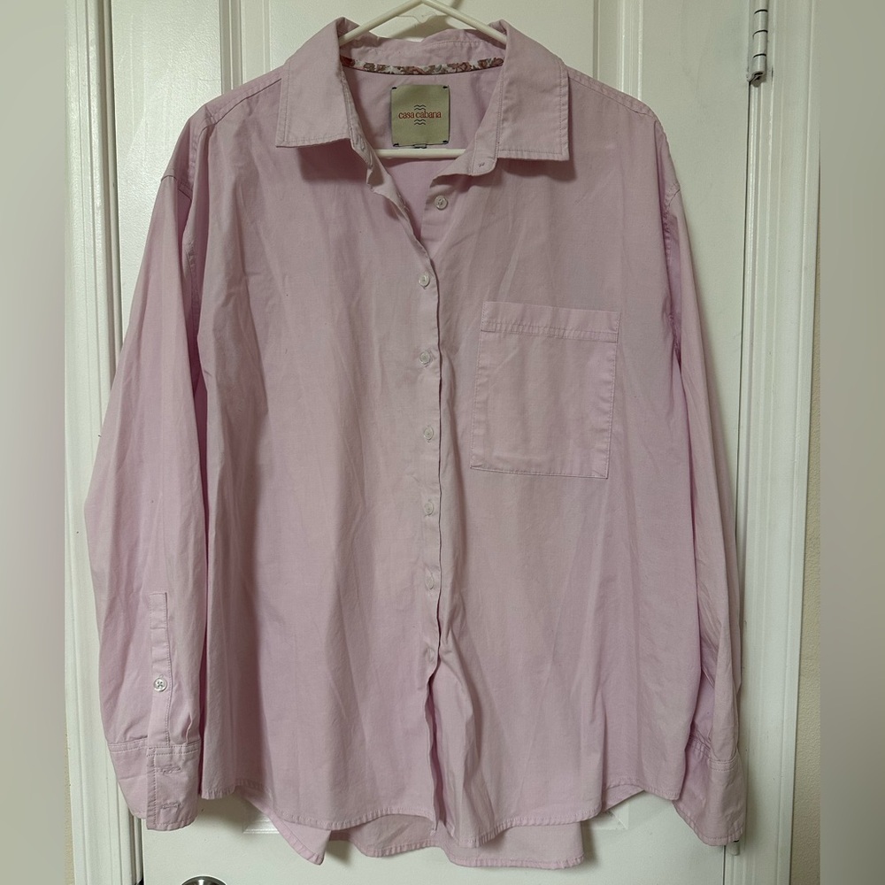 Casa Cabana Light Pink Button Down - Picture 5 of 6